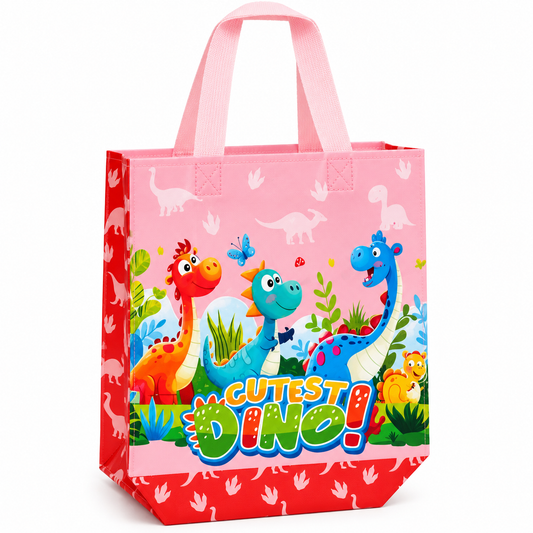 Kids Gift Bags Pack of 10 | Colorful Dinosaur & Birthday Return Gift Bags for Kids