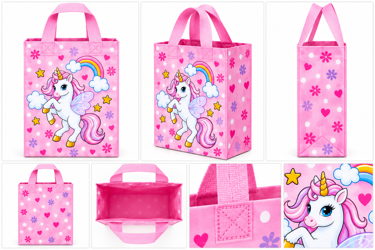 Pack of 10 Pink Unicorn Gift Bags