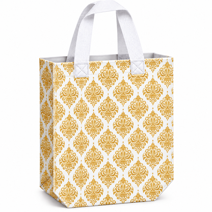 Pack of 10 Golden Floral Gift Bags