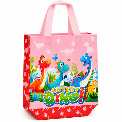 Kids Gift Bags Pack of 10 | Colorful Dinosaur & Birthday Return Gift Bags for Kids