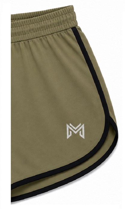 Olive & Black Combo Men’s Athletic Shorts | Quick-Dry Sports & Gym Shorts