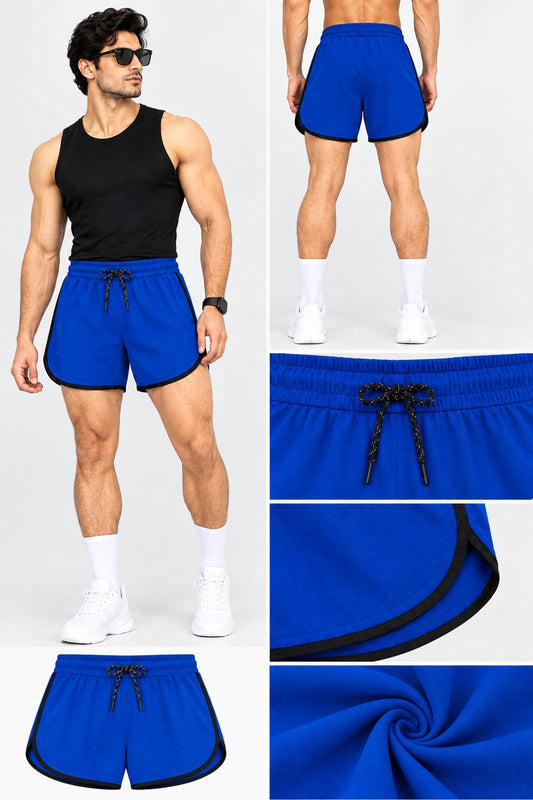 Men's Blue Sports Shorts | Quick Dry Gym, Running & Workout Shorts