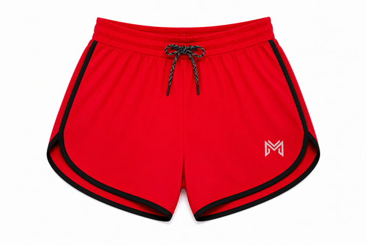 MOKSHII Pack of 3 Unisex Sports & Gym Shorts – Red, Blue & Grey | Running, Workout & Activewear Shorts